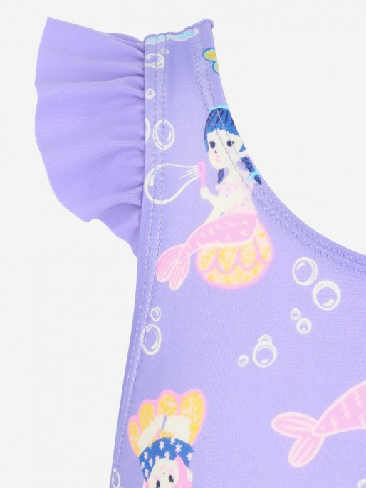 JOSS Παιδικό Μαγιό Little Girls All-Over Printed