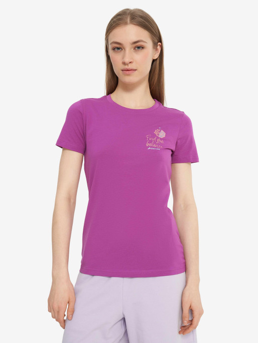 DEMIX Κοντομάνικη Μπλούζα W D motivational slogan tee