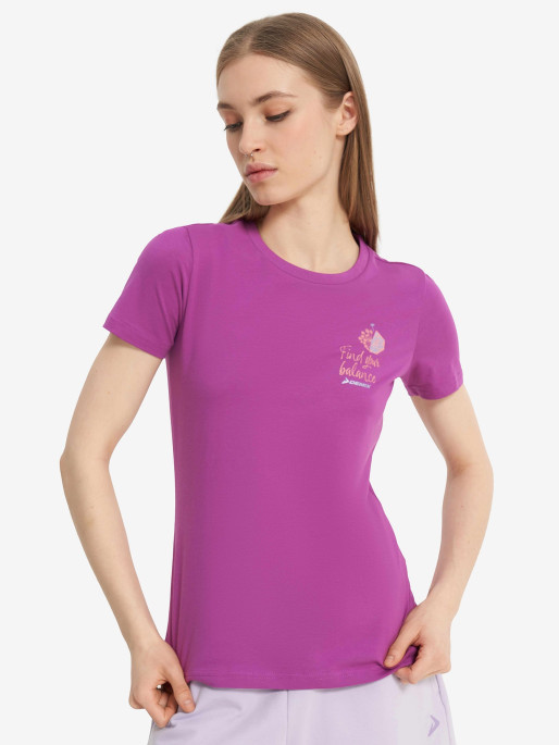 DEMIX Κοντομάνικη Μπλούζα W D motivational slogan tee