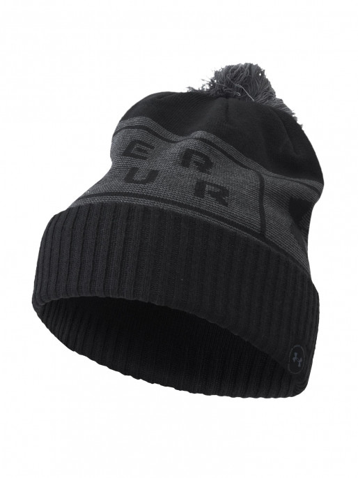 under armour logo pom beanie hat