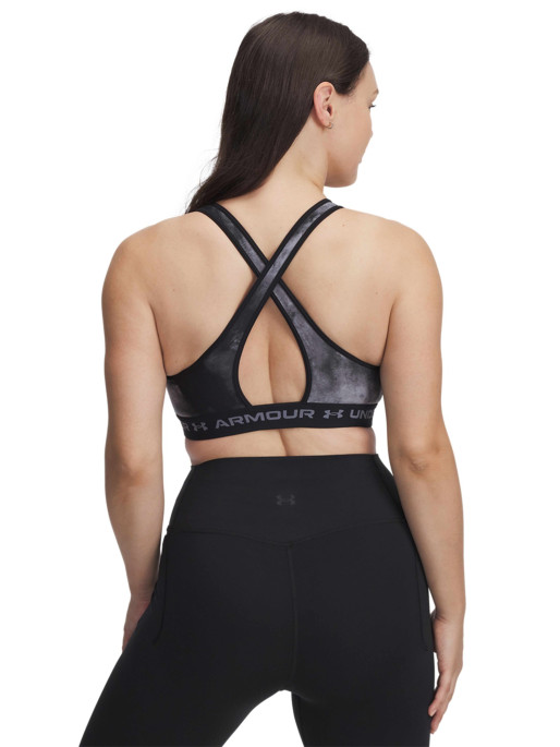 UNDER ARMOUR Спортен сутиен Crossback Mid Print