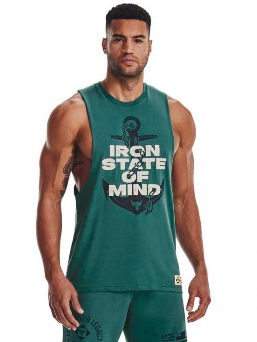 UNDER ARMOUR Αμάνικη Μπλούζα PJT ROCK IRON MUSCLE
