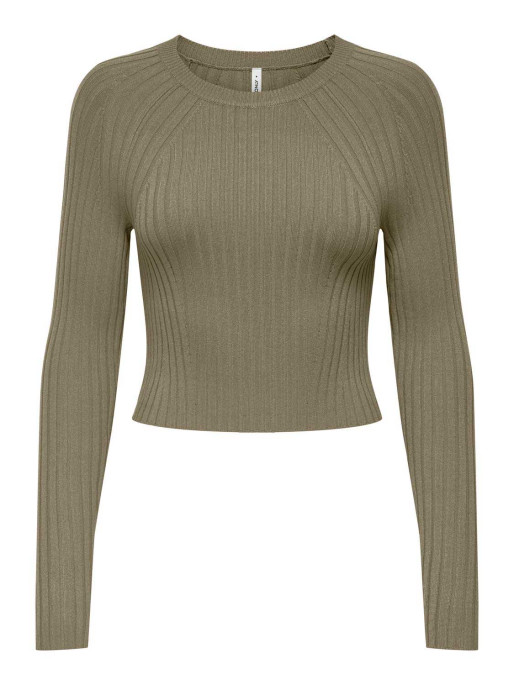 ONLY ONLMEDDI LS RIB CROP O-NECK CC KNT Sweater