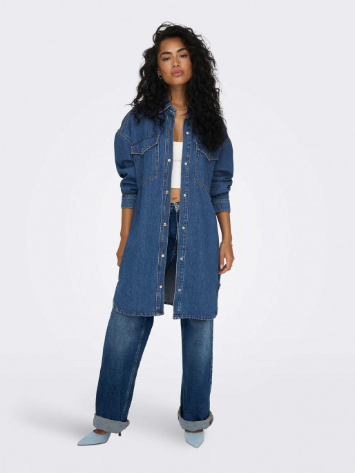 ONLY Camasa Onlfloyd Ls Ovs Dnm Red Azg