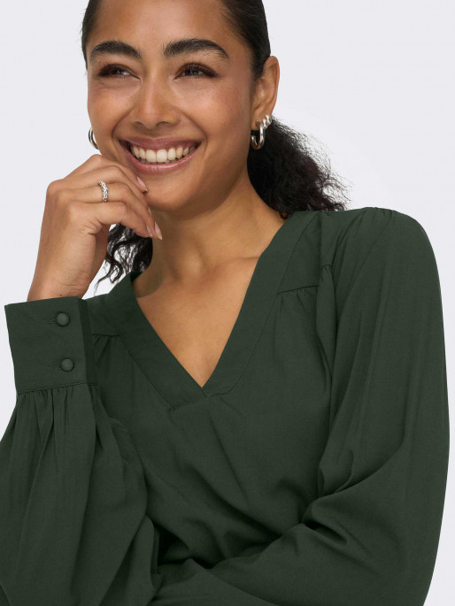 ONLY Camasa Onlella Ls V-Neck Top Wvn