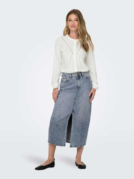 ONLY Φούστα Onlayoe Hw Front Slit Midi Dnm