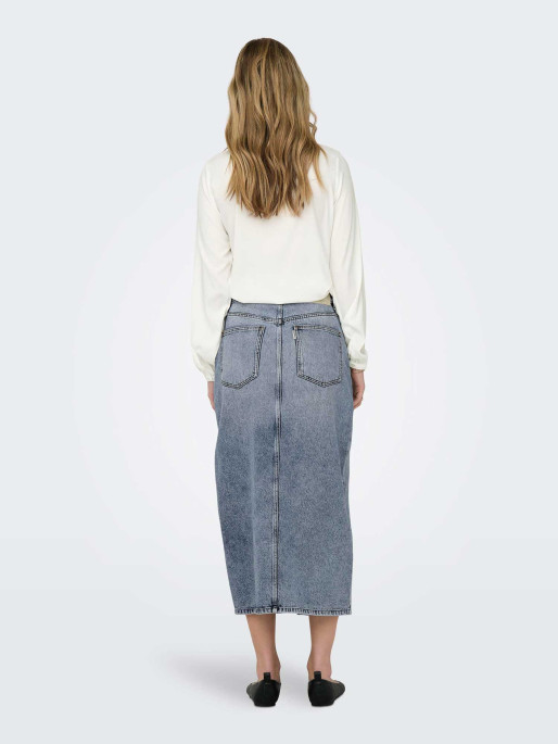 ONLY Φούστα Onlayoe Hw Front Slit Midi Dnm