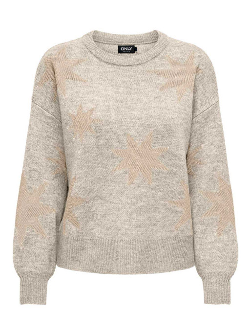 ONLY Pulover Onlrosie Ls O-Neck Glitter Knt
