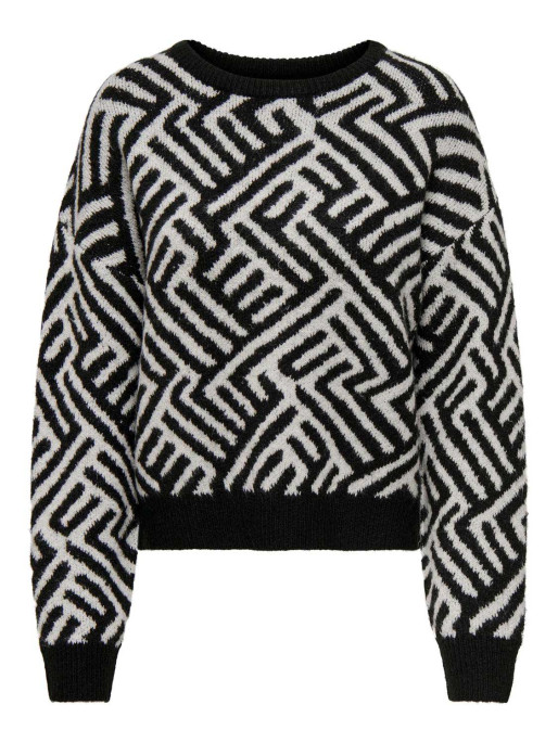 ONLY ONLTARA LIFE LS JQ O-NECK KNT Sweater