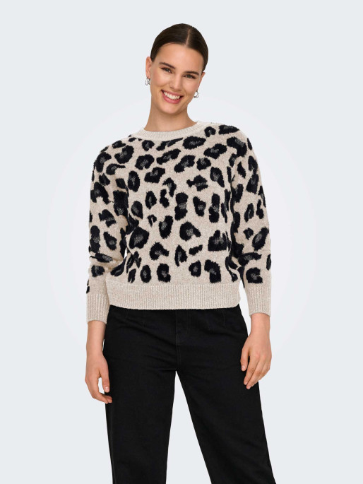 ONLY ONLSARA LS JQ GLITTER O-NECK KNT Sweater