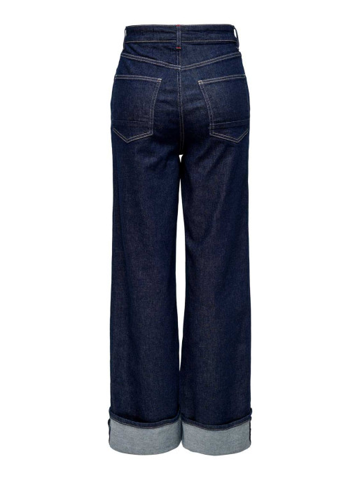 ONLY Blugi Onlmercer Hw Wide Fold Up red Dnm Dcc