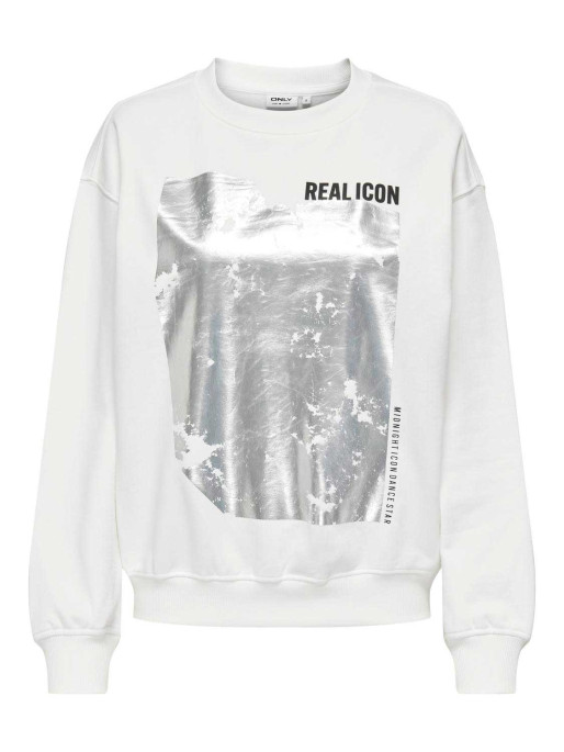ONLY ONLGWEN L/S FOIL O-NECK SWT Sweatshirt