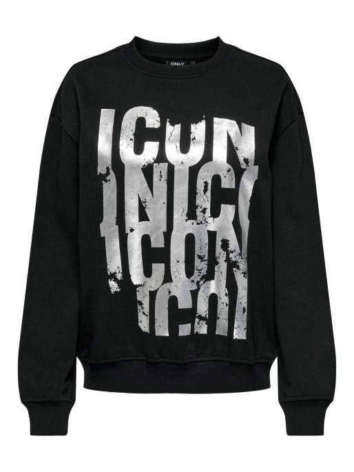 ONLY ONLGWEN L/S FOIL O-NECK SWT Sweatshirt