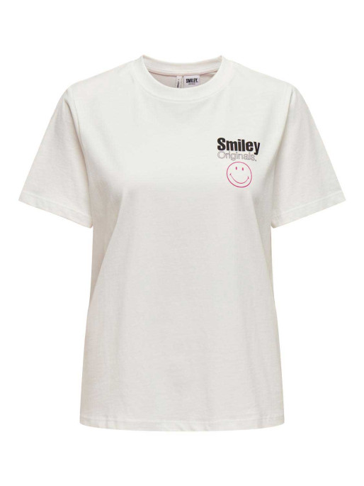 ONLY ONLSMILEY LIFE S/S O-NECK TOP BOX JRS T-shirt