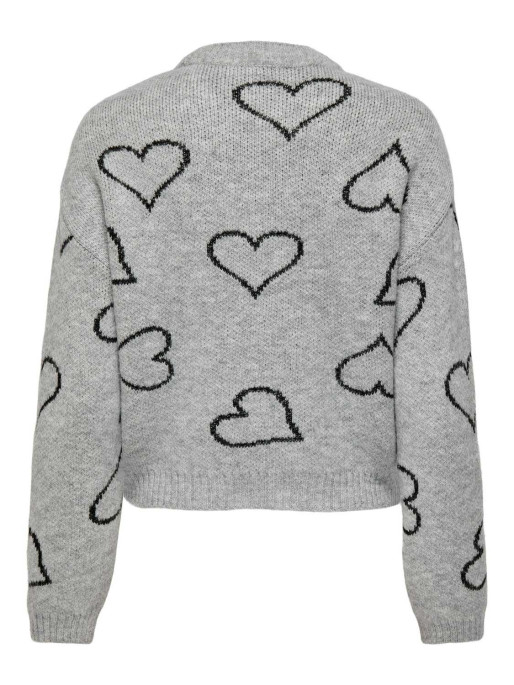 ONLY Pulover Onlhappie Ls Heart O-Neck Knt
