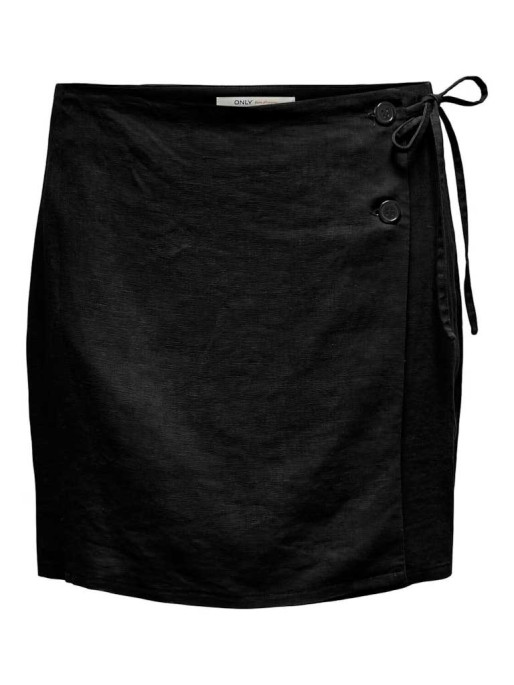 ONLY Women's Skirt ONLCARO MW Wrap Linen BL Skirt CC PNT