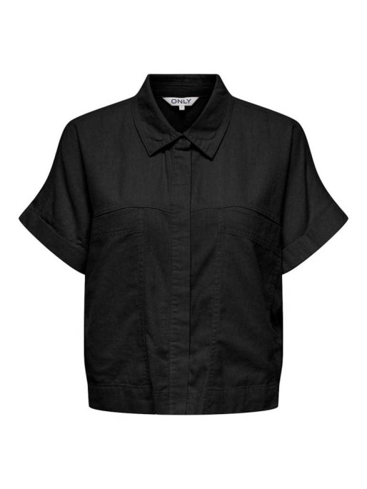 ONLY Women's Shirt ONLCARO S/S Linen BL Boxy Shirt CC PNT