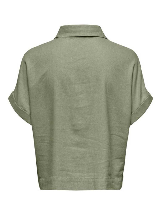 ONLY Women's Shirt ONLCARO S/S Linen BL Boxy Shirt CC PNT