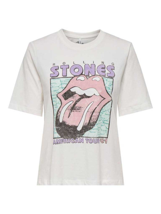 ONLY Women's ONLROLLING STONES LIFE S/S Top BOX JRS