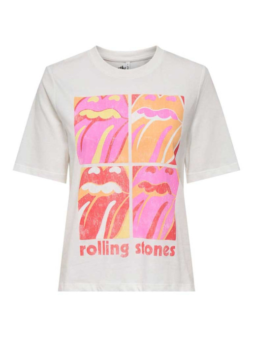 ONLY Women's ONLROLLING STONES LIFE S/S Top BOX JRS