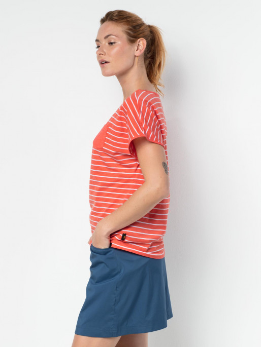 JACK WOLFSKIN Тениска TRAVEL STRIPED T WOMEN