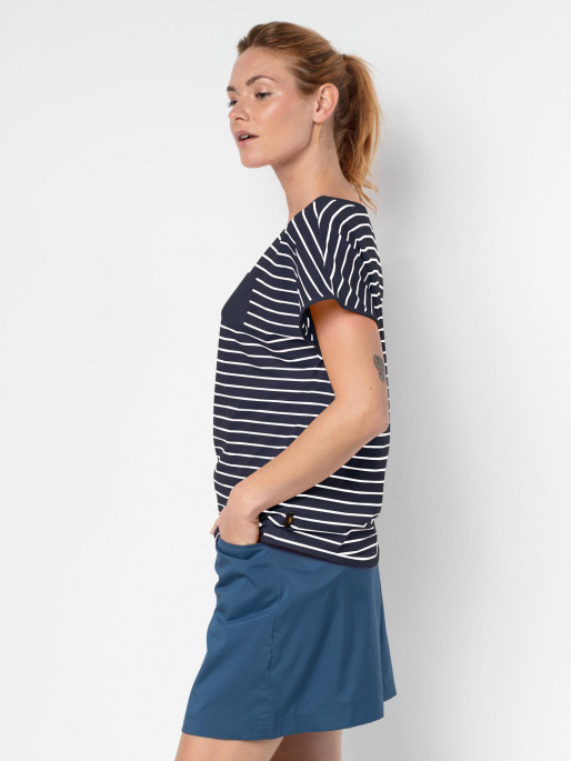 JACK WOLFSKIN Тениска TRAVEL STRIPED T WOMEN