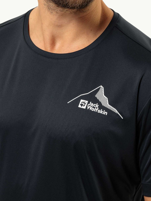 JACK WOLFSKIN Κοντομάνικη Μπλούζα PEAK GRAPHIC T M