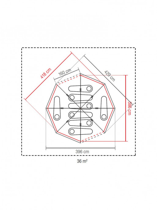 COLEMAN OCTAGON OUT BEDROOM Tent