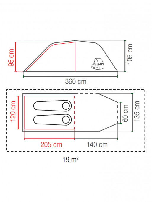 COLEMAN Двуместна палатка CORTES 2