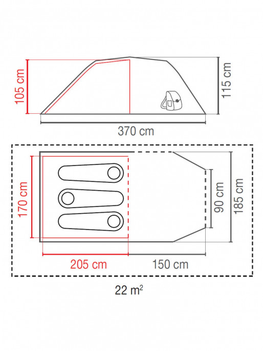 COLEMAN 3 Person Tunnel Tent