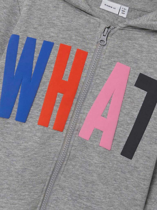 NAME IT NKFLAYLA LS SHORT SWEAT CARD WH BRU Hoodie