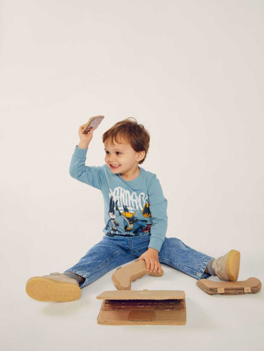 NAME IT Bluza Nmmarny Looney Sweat Bru Wab