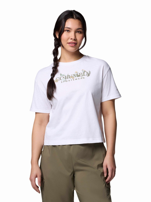 COLUMBIA Tricou Rolling Bend Graphic Relaxed Crop Ss