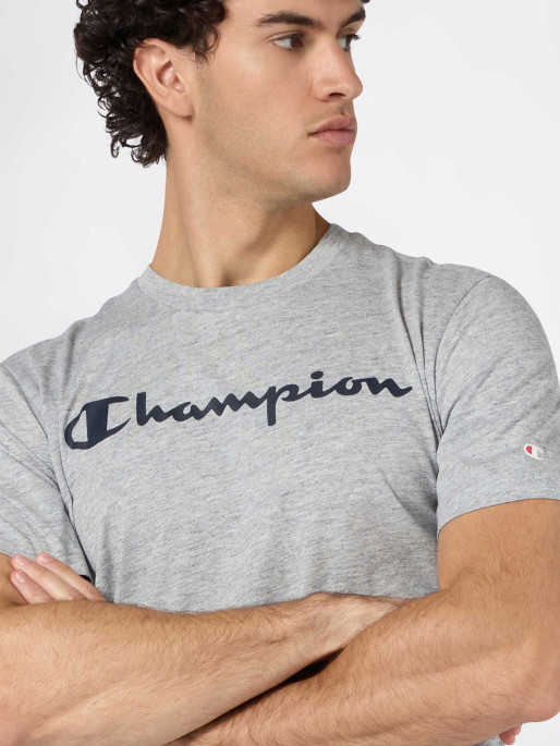CHAMPION Κοντομάνικη Μπλούζα Script Logo Black