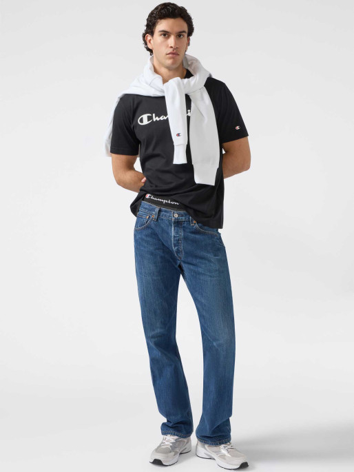 CHAMPION Κοντομάνικη Μπλούζα Script Logo Black
