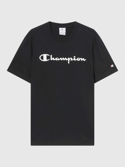 CHAMPION Κοντομάνικη Μπλούζα Script Logo Black