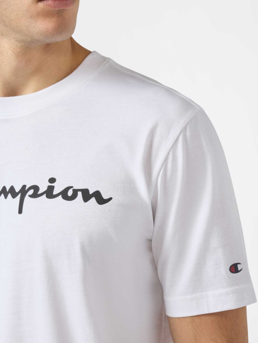 CHAMPION Κοντομάνικη Μπλούζα Script Logo Black