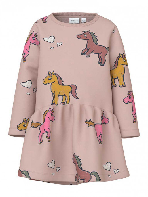 NAME IT Dečija haljina NMFNEL SWEAT DRESS BRU