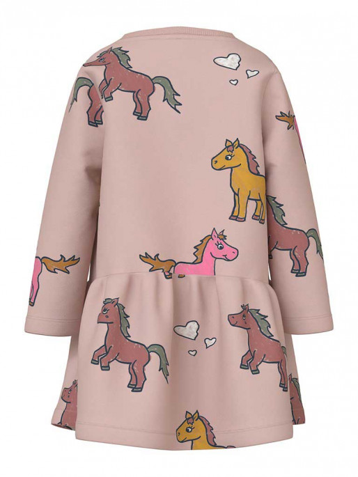 NAME IT Dečija haljina NMFNEL SWEAT DRESS BRU