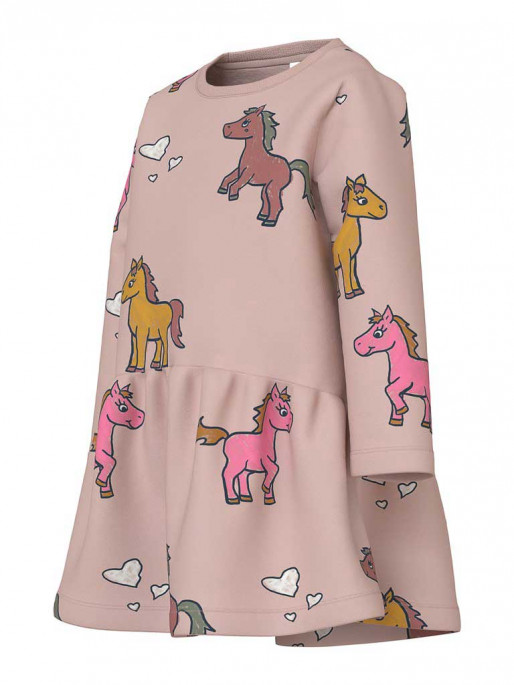 NAME IT Dečija haljina NMFNEL SWEAT DRESS BRU