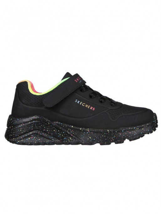 Skechers black clearance rainbow shoes