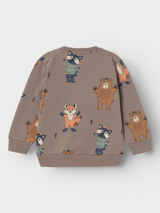 NAME IT Bluza Nmmolander Nreg Light Sweat Bru