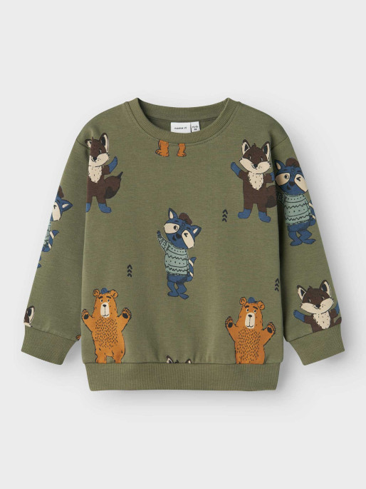 NAME IT Bluza Nmmolander Nreg Light Sweat Bru