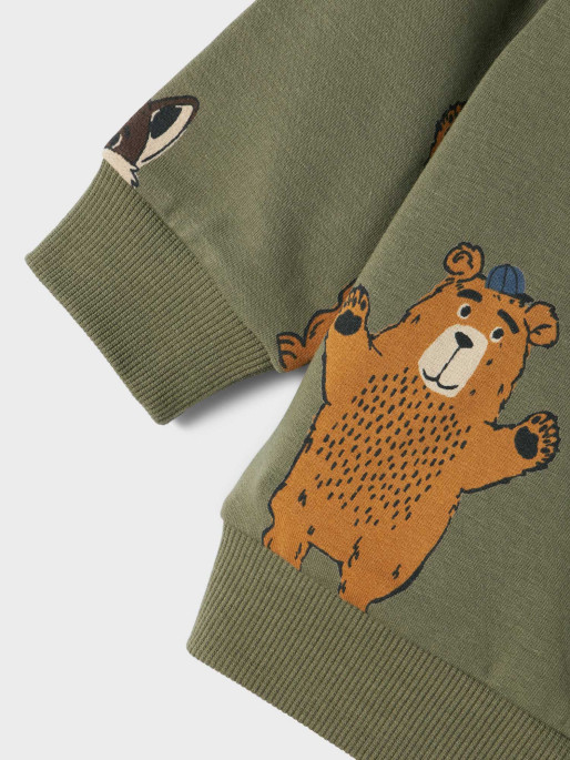 NAME IT Bluza Nmmolander Nreg Light Sweat Bru