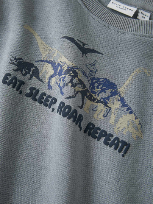 NAME IT Bluza Nmmvildar Ls Sweat Box Bru