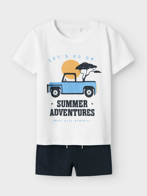 NAME IT Kids' Sports Tracksuit NMMJASPEN SS Shorts Set PB