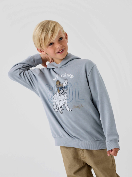 NAME IT Kids' Hoodie NKMBEDOG LS NREG Sweat WH UNB