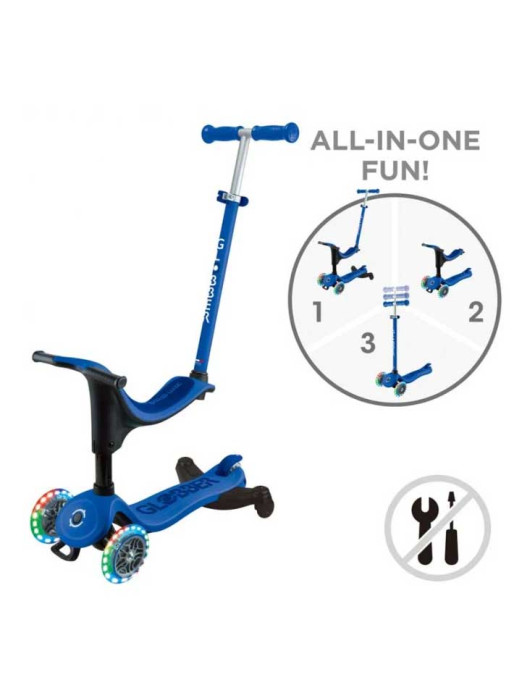 GLOBBER Тротинетка 4 в 1 GO UP SPORTY LIGHT