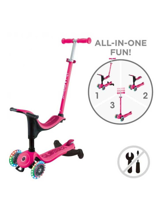 GLOBBER Тротинетка 4 в 1 GO UP SPORTY LIGHTS 360