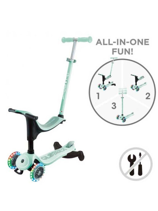 GLOBBER Тротинетка 4 в 1 GO UP SPORTY LIGHTS 360